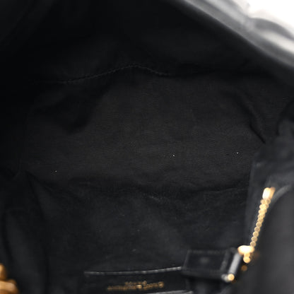 Saint Laurent Lambskin Quilted Small Loulou Puffer Monogram Chain Satchel Black 5 of 12