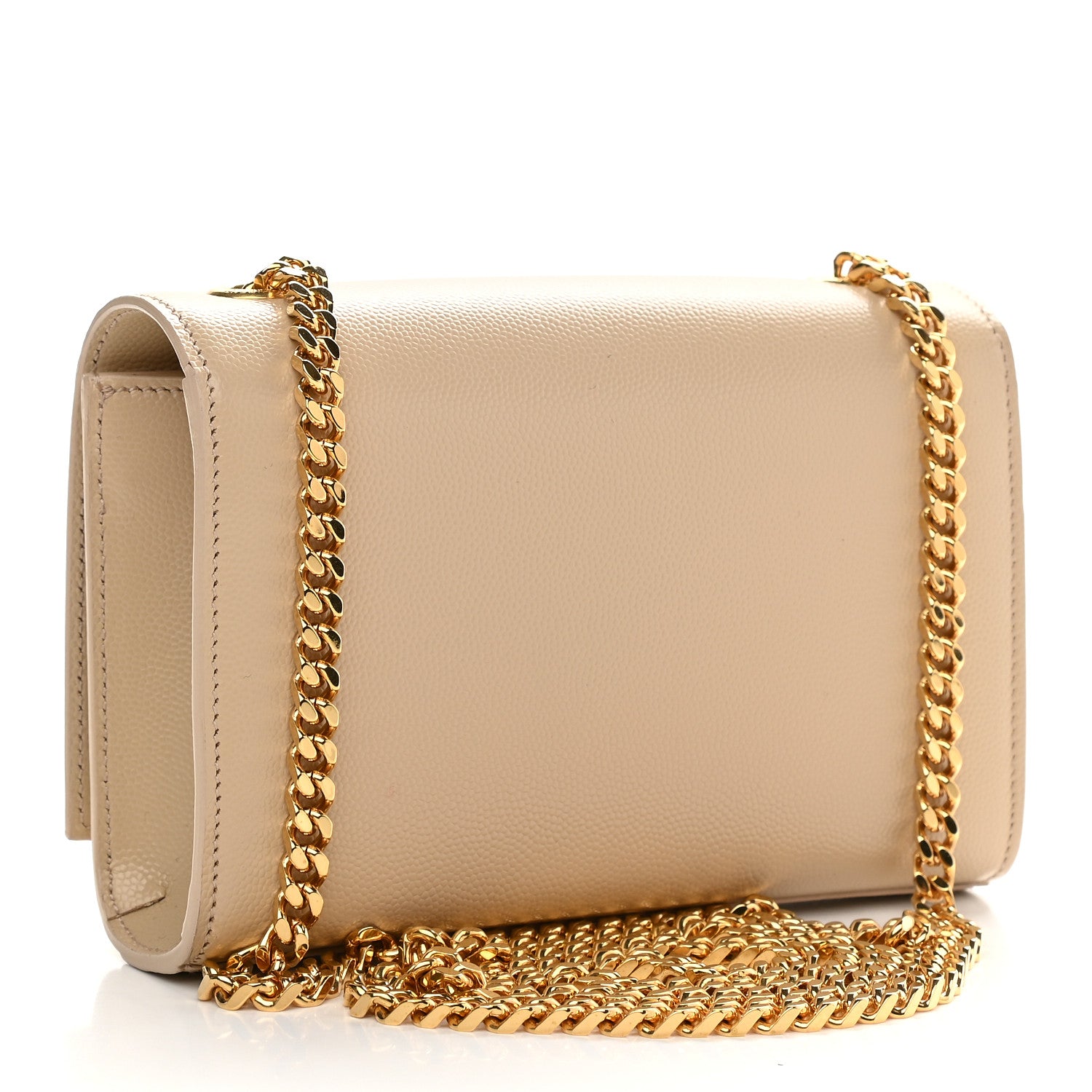 Saint Laurent Grain De Poudre Small Monogram Kate Satchel Nude Powder 2 of 7