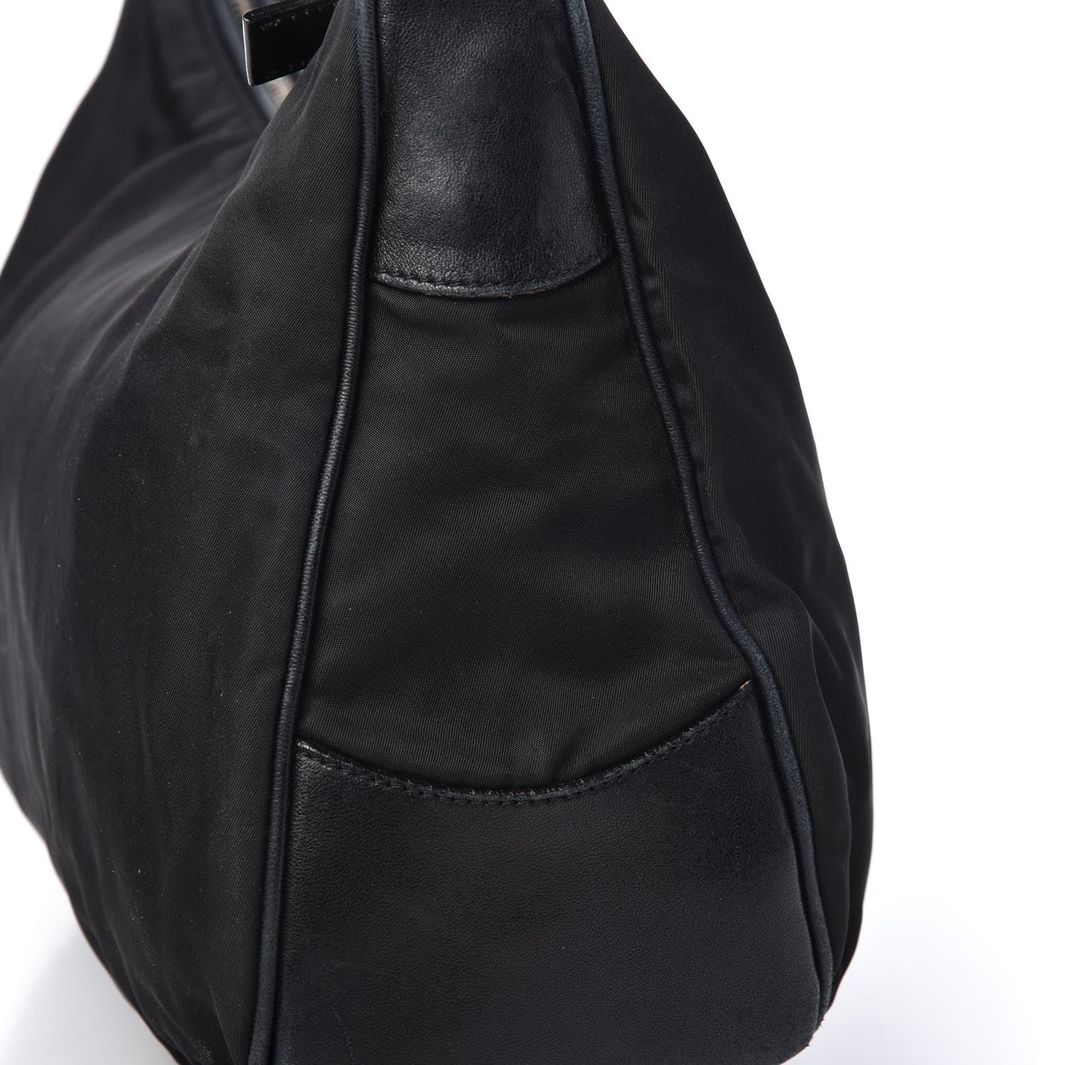 Prada Tessuto Nylon Vitello Shoulder Bag Black 15 of 15