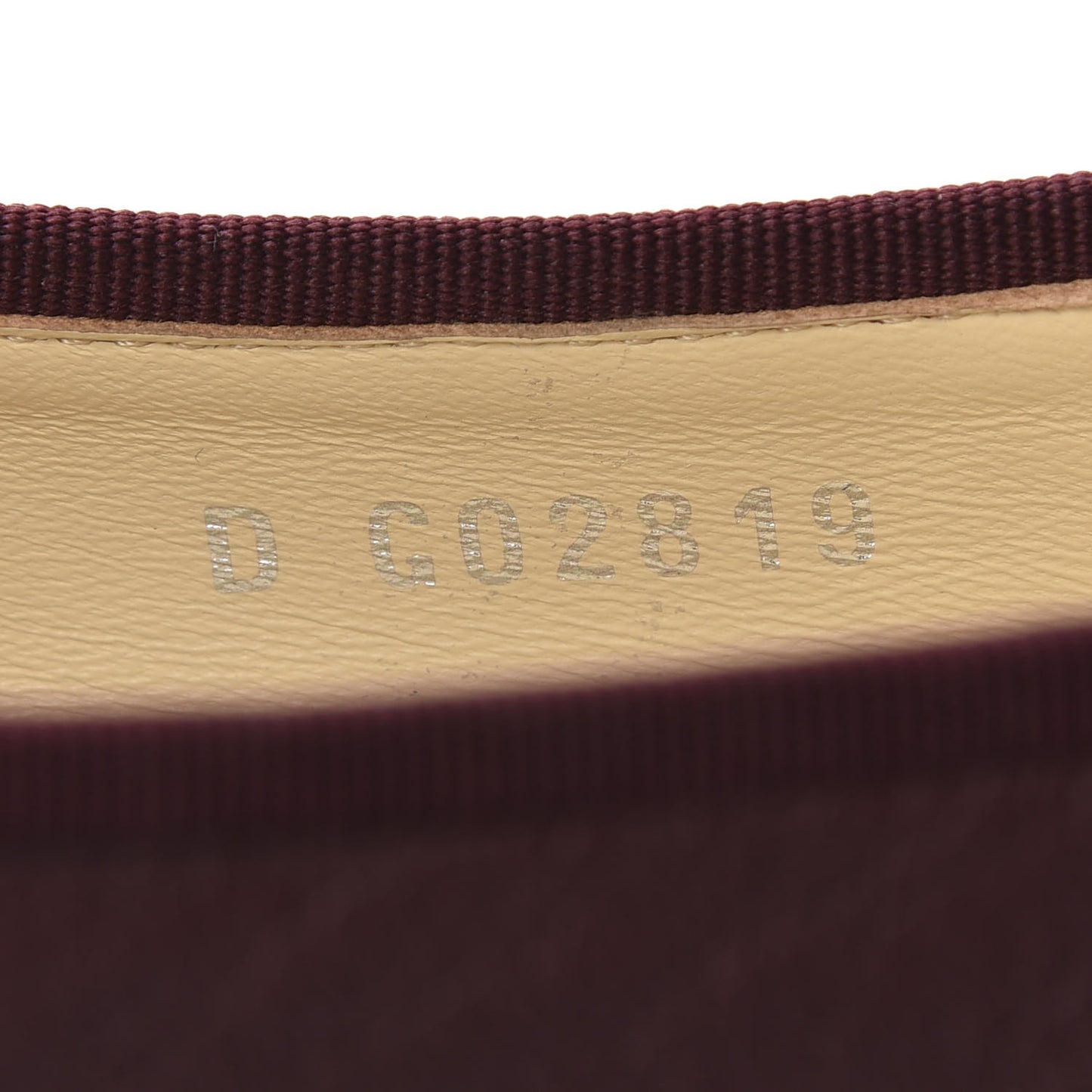 Goatskin Patent Cap Toe CC Ballerina Flats 39 Burgundy