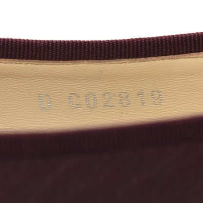 Chanel Goatskin Patent Cap Toe CC Ballerina Flats 39 Burgundy 8 of 12