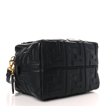 Fendi Nappa FF 1974 Embossed Mini Boston Black 4 of 9