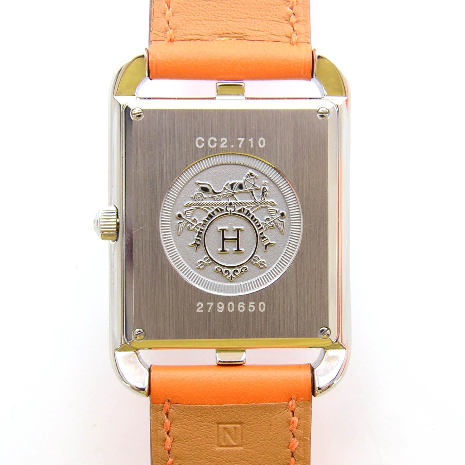 Hermes Swift Leather Cape Cod GM Double Tour Watch Orange 6 of 7