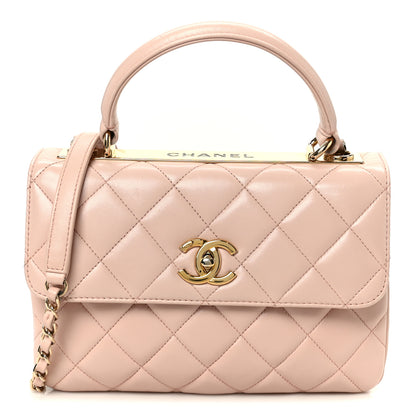 Chanel Lambskin Quilted Small Trendy CC Flap Dual Handle Bag Light Pink 1 of 15