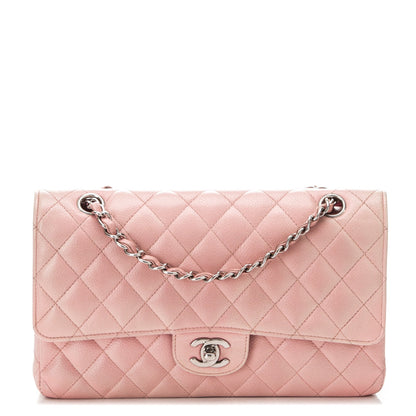 Chanel Caviar Quilted Medium Double Flap Pink 11 of 17
