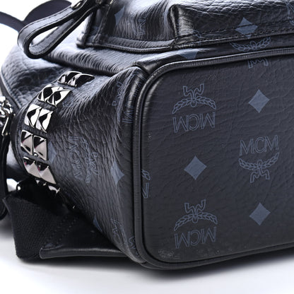 MCM Visetos Side Stud Mini Stark Backpack Black 9 of 10