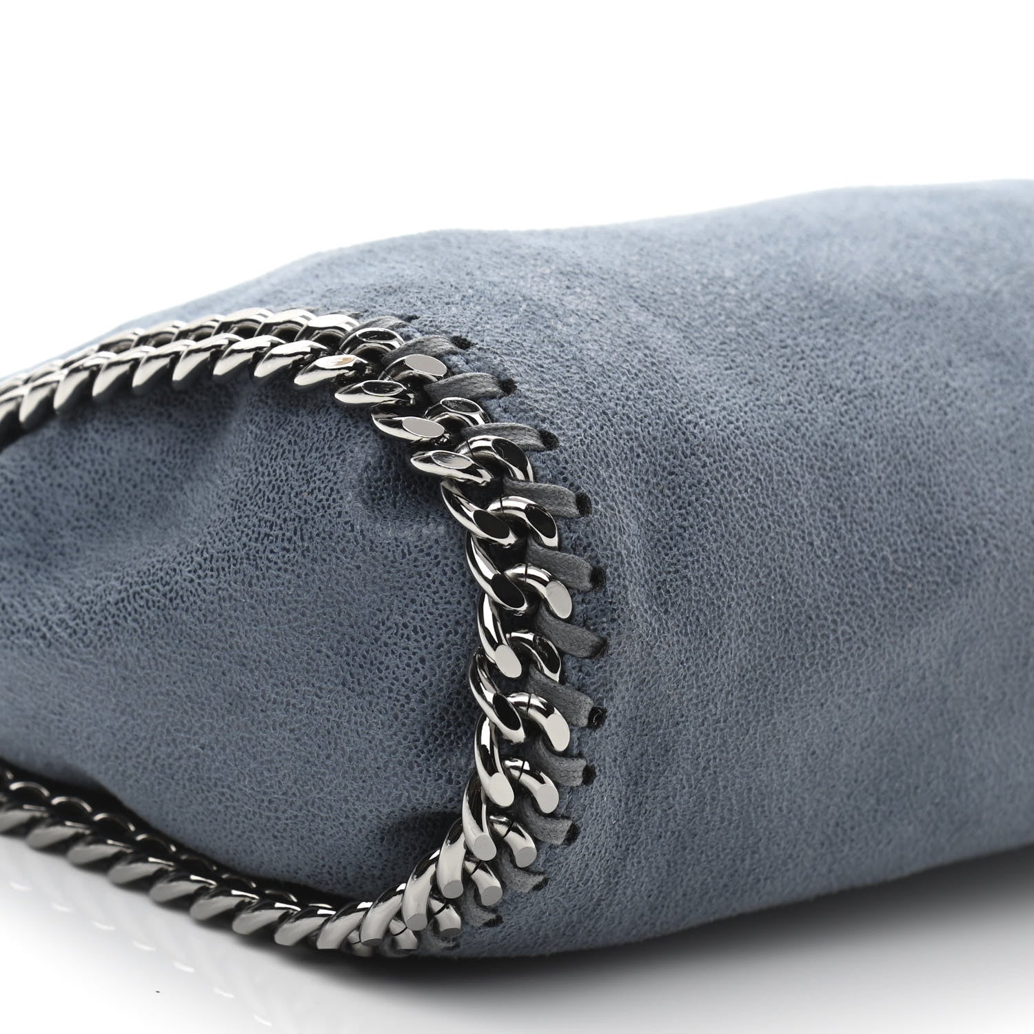 Stella McCartney Shaggy Deer Mini Falabella Fold Over Tote Light Blue 9 of 12