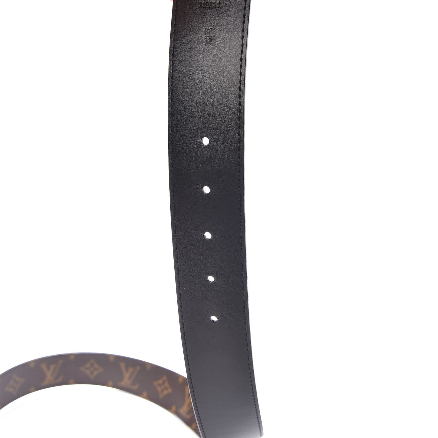 Calfskin Monogram 30mm LV Initiales Reversible Belt 80 32 Black