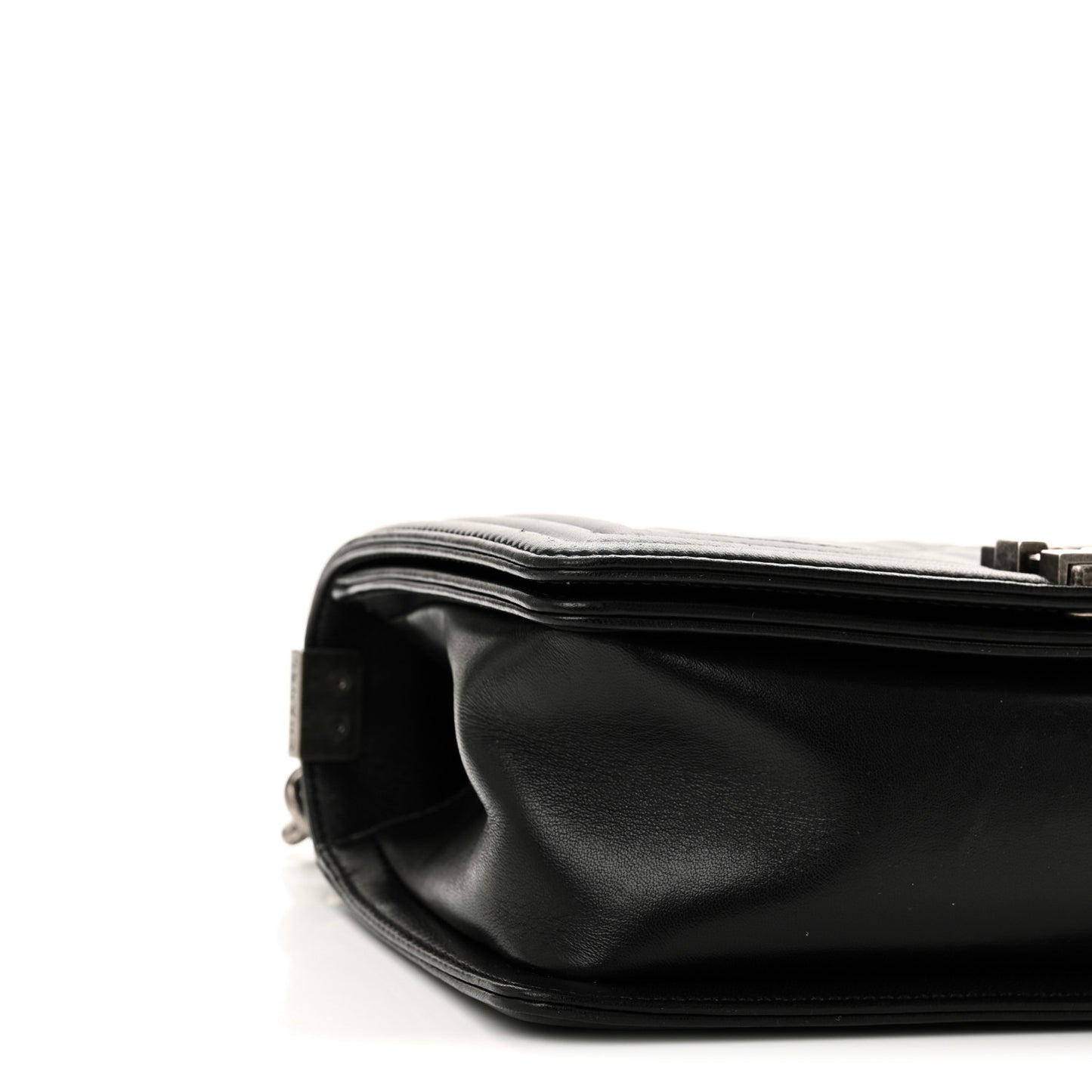 Lambskin Quilted Medium Boy Flap Black