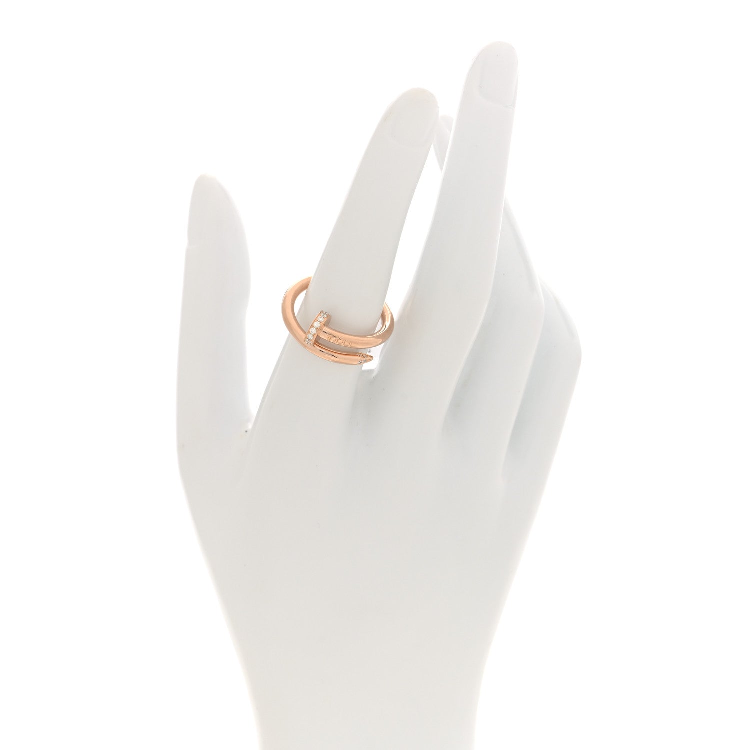 Cartier 18K Pink Gold Diamond Juste Un Clou Ring 55 7.25 2 of 4