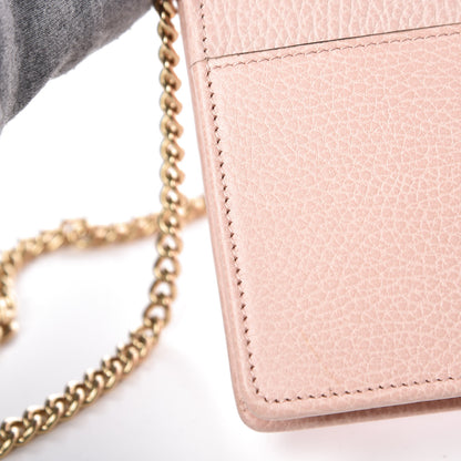 Gucci Dollar Calfskin Mini GG Marmont Chain Wallet Perfect Pink 13 of 15