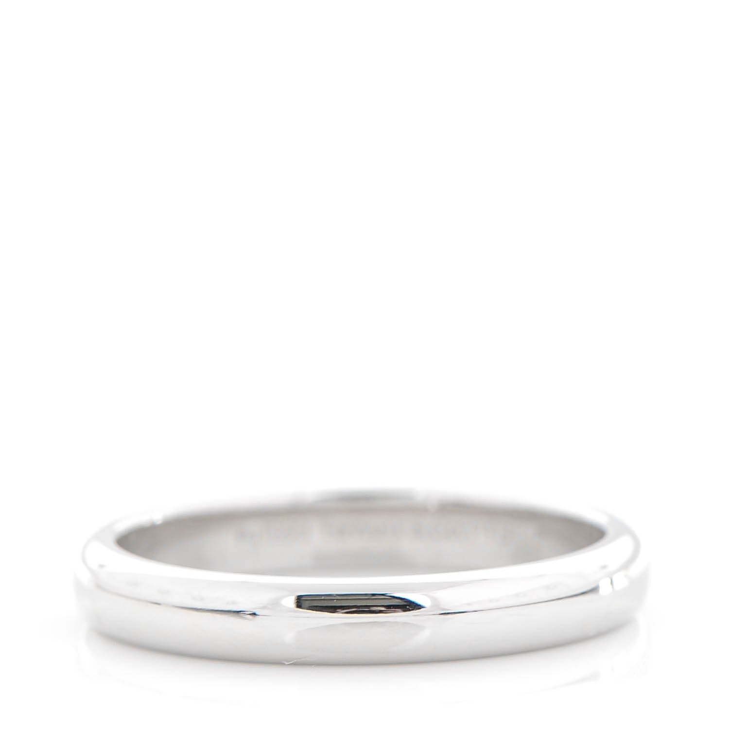 Tiffany Platinum 3mm Classic Wedding Band Ring 53 6.5 1 of 4