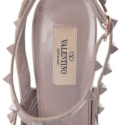 Valentino Garavani Nappa Lacquered Monochrome Rockstud Ankle Strap 100mm Pumps 42 Poudre 5 of 12