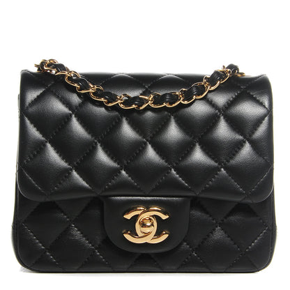 Chanel Lambskin Quilted Mini Square Flap Black 1 of 8