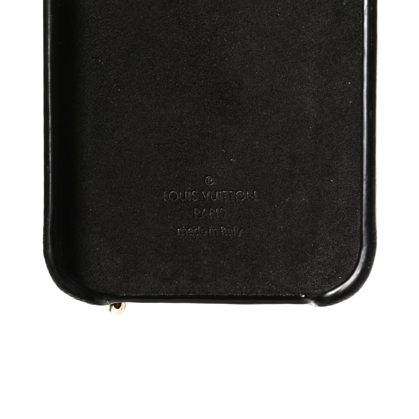 Lambskin Embossed Monogram Coussin iPhone 13 Pro Bumper Black