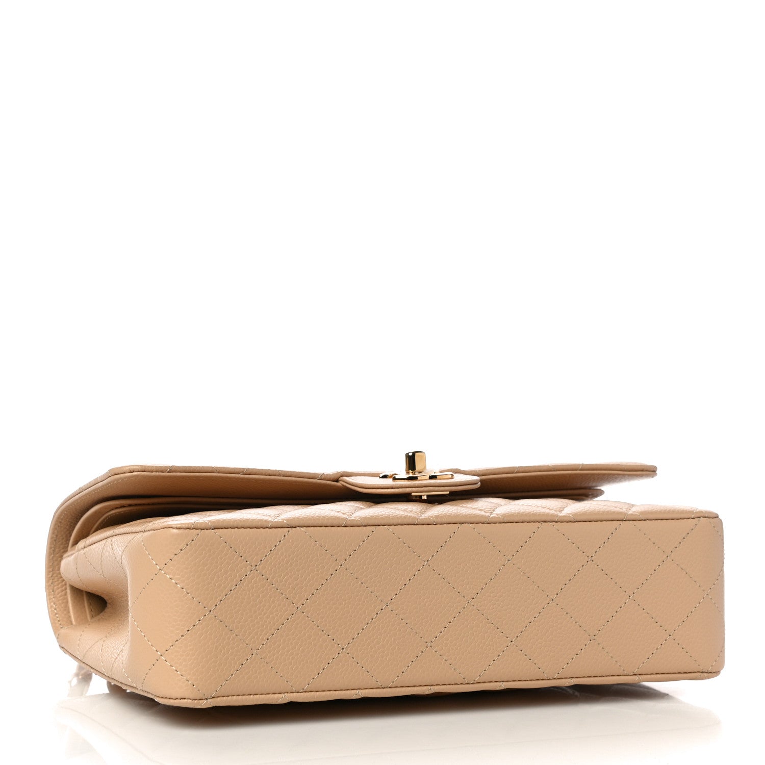 Chanel Caviar Quilted Medium Double Flap Beige 8 of 11