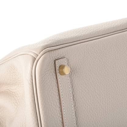 Hermes Taurillon Clemence Birkin 30 Craie 7 of 38