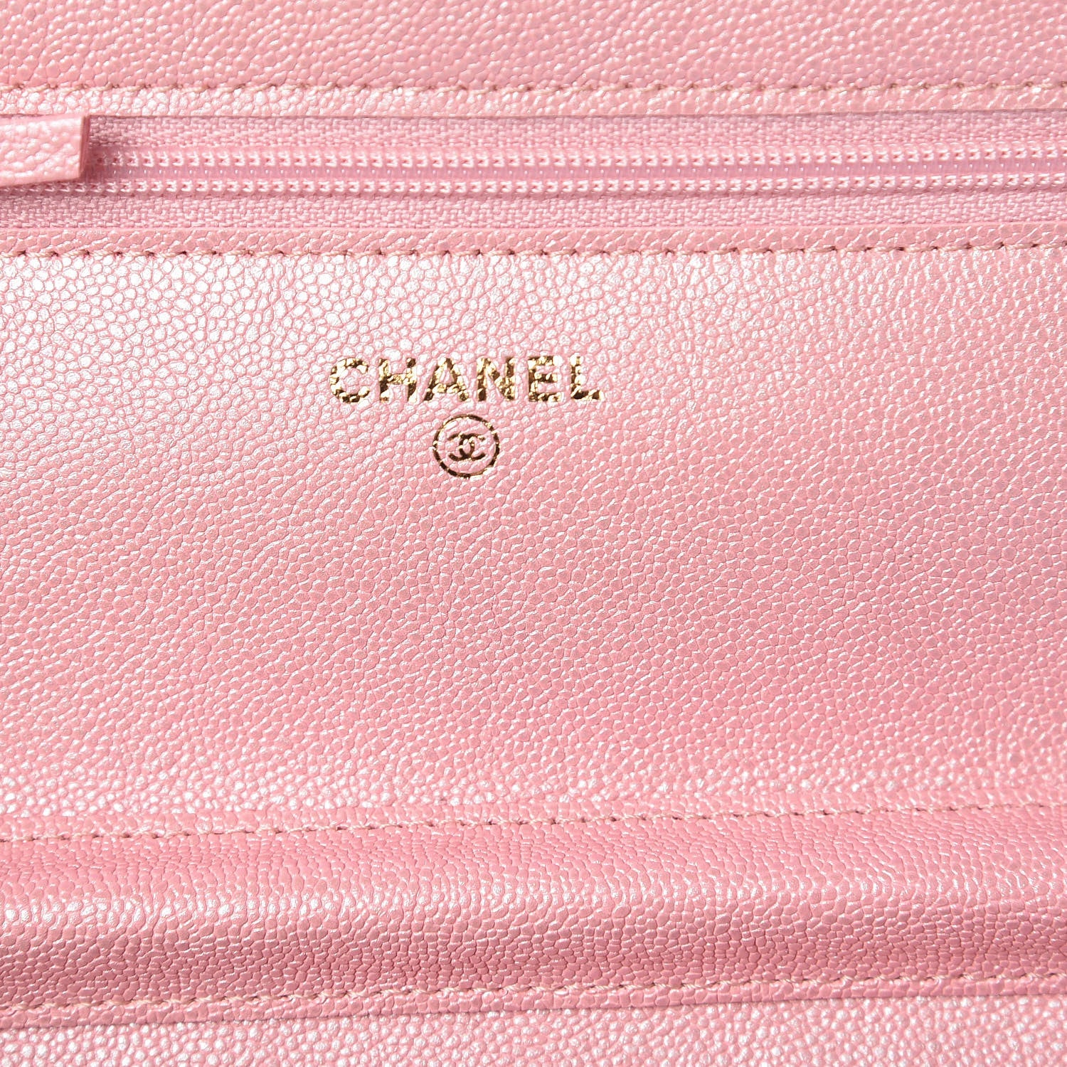 Chanel Iridescent Caviar Quilted Wallet on Chain WOC Rose Pink 6 of 9