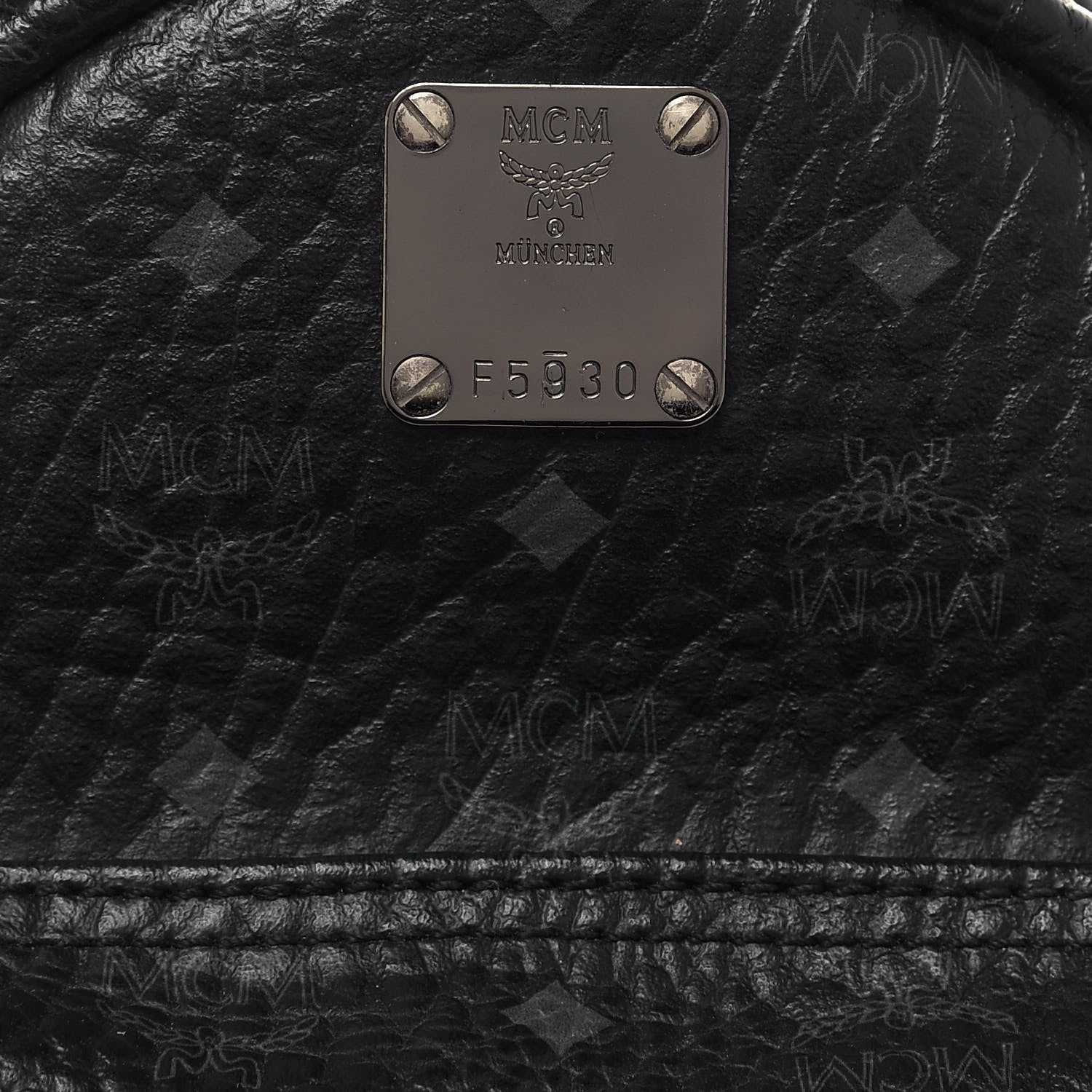 MCM Visetos Side Stud X-Mini Stark Bebe Boo Backpack Black 7 of 12
