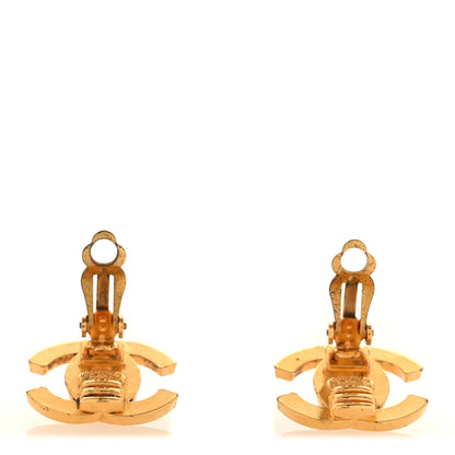 Chanel Metal CC Turnlock Clip On Earrings Gold 3 of 4