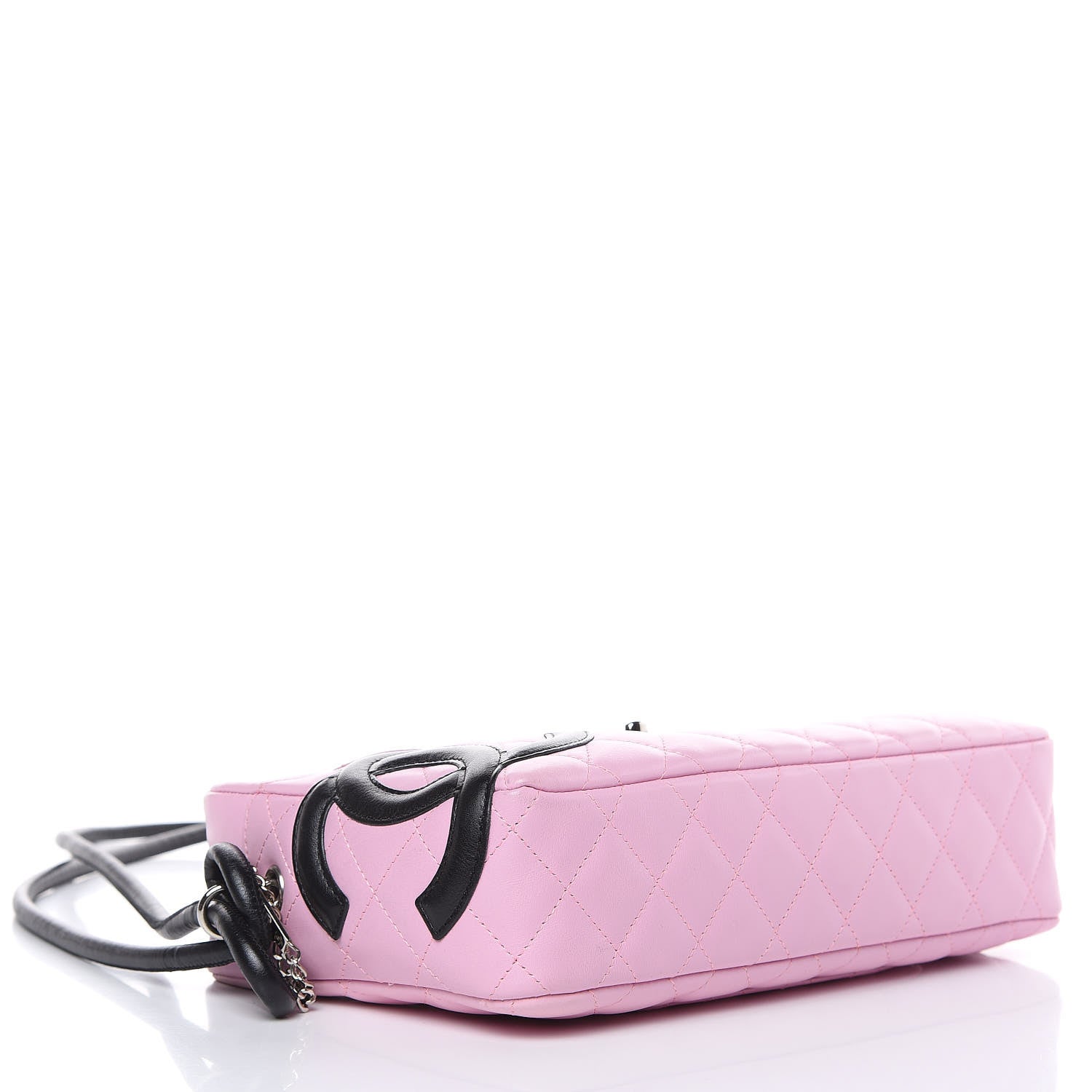 Chanel Calfskin Quilted Cambon Camera Bag Pink Black 4 of 13