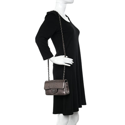 Chanel Metallic Snakeskin Mini Rectangular Flap Bronze 2 of 10