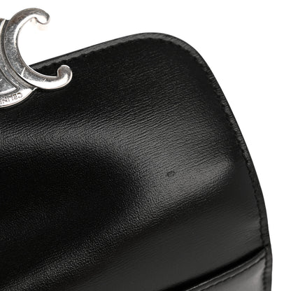 Celine Shiny Calfskin Triomphe Flap Card Holder Black 18 of 19