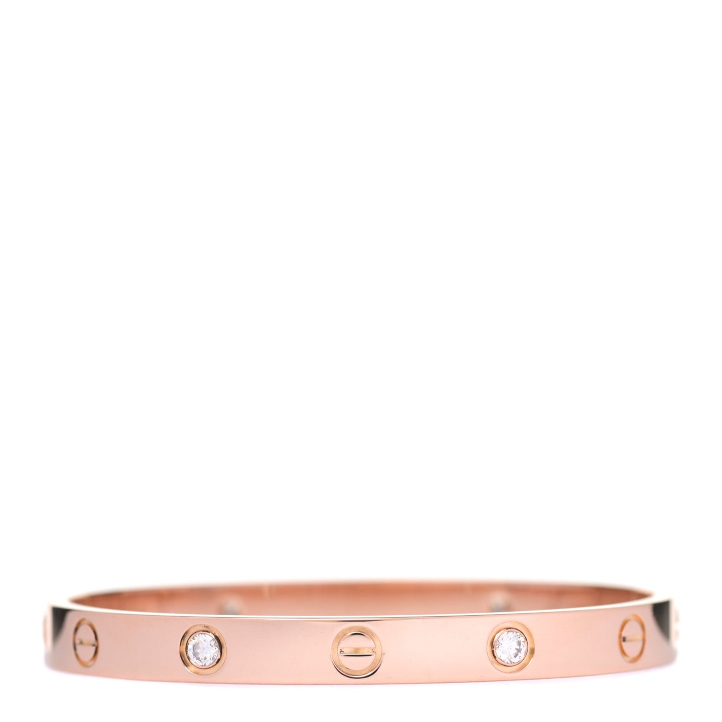 18K Pink Gold 4 Diamond LOVE Bracelet 16