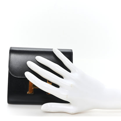 Hermes Box Constance Short Wallet Black 2 of 7