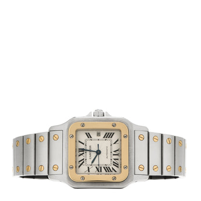 Cartier Stainless Steel 18K Yellow Gold 29mm Santos De Cartier Galbee Automatic Watch 2 of 5