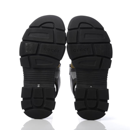 Gucci X SEGA Nappa Mesh Mens Aguru Sandals 9.5 Loess Black 5 of 9