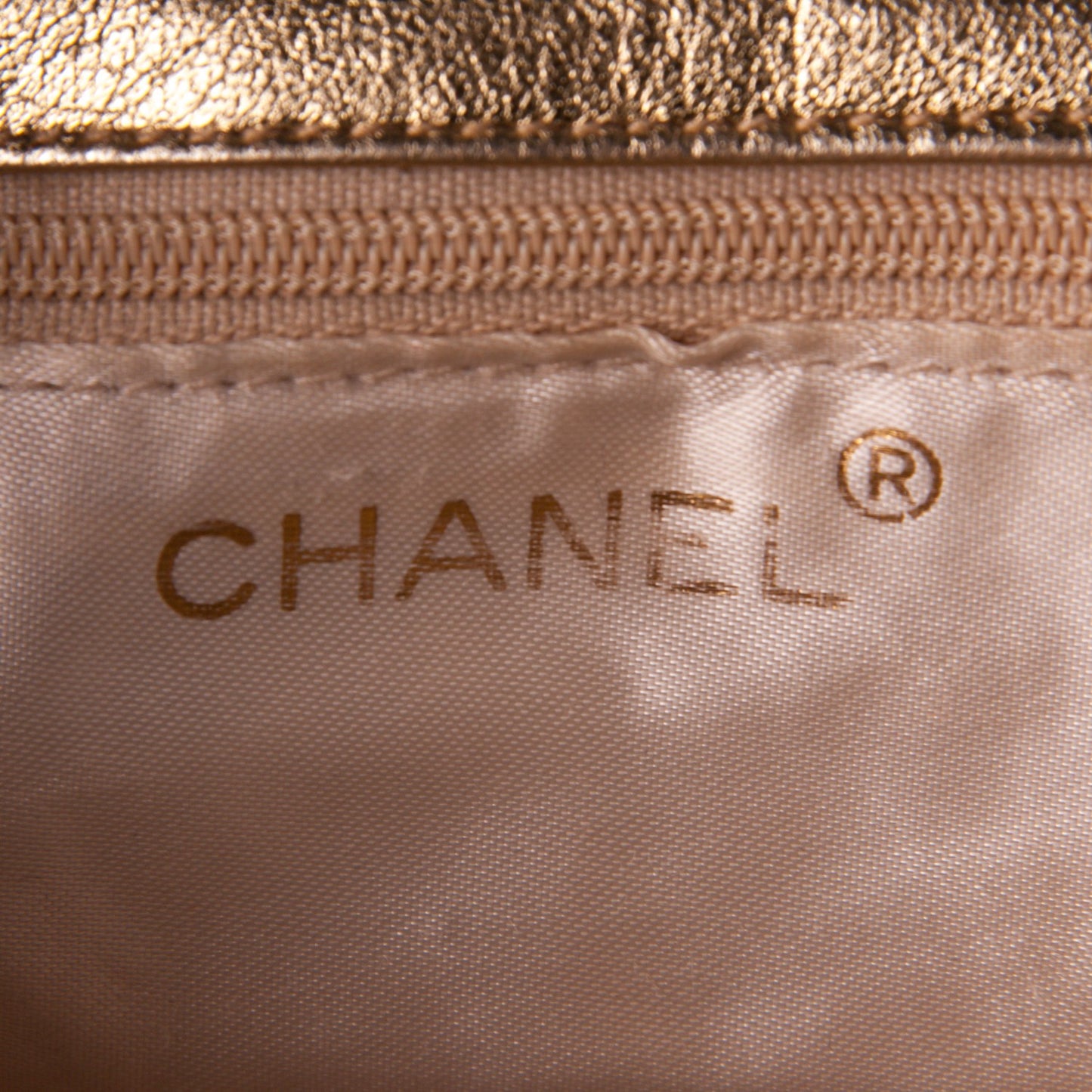 Metallic Lambskin Quilted Small Flap Gold
