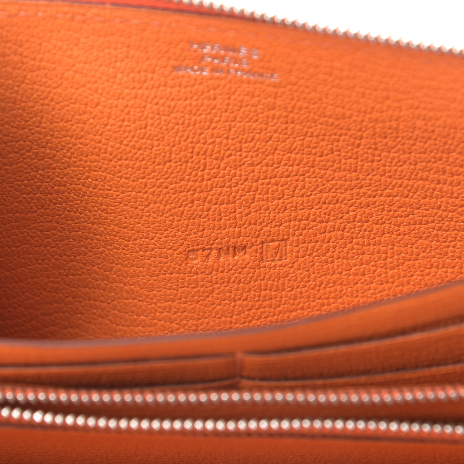 Hermes Chevre Mysore Azap Wallet Orange 7 of 8