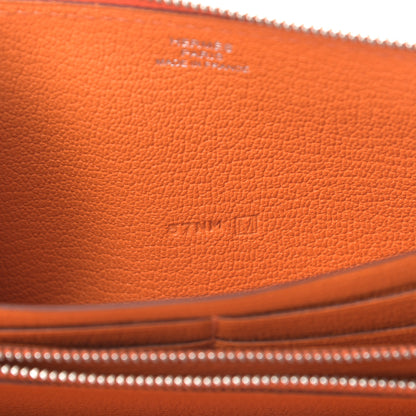 Hermes Chevre Mysore Azap Wallet Orange 7 of 8