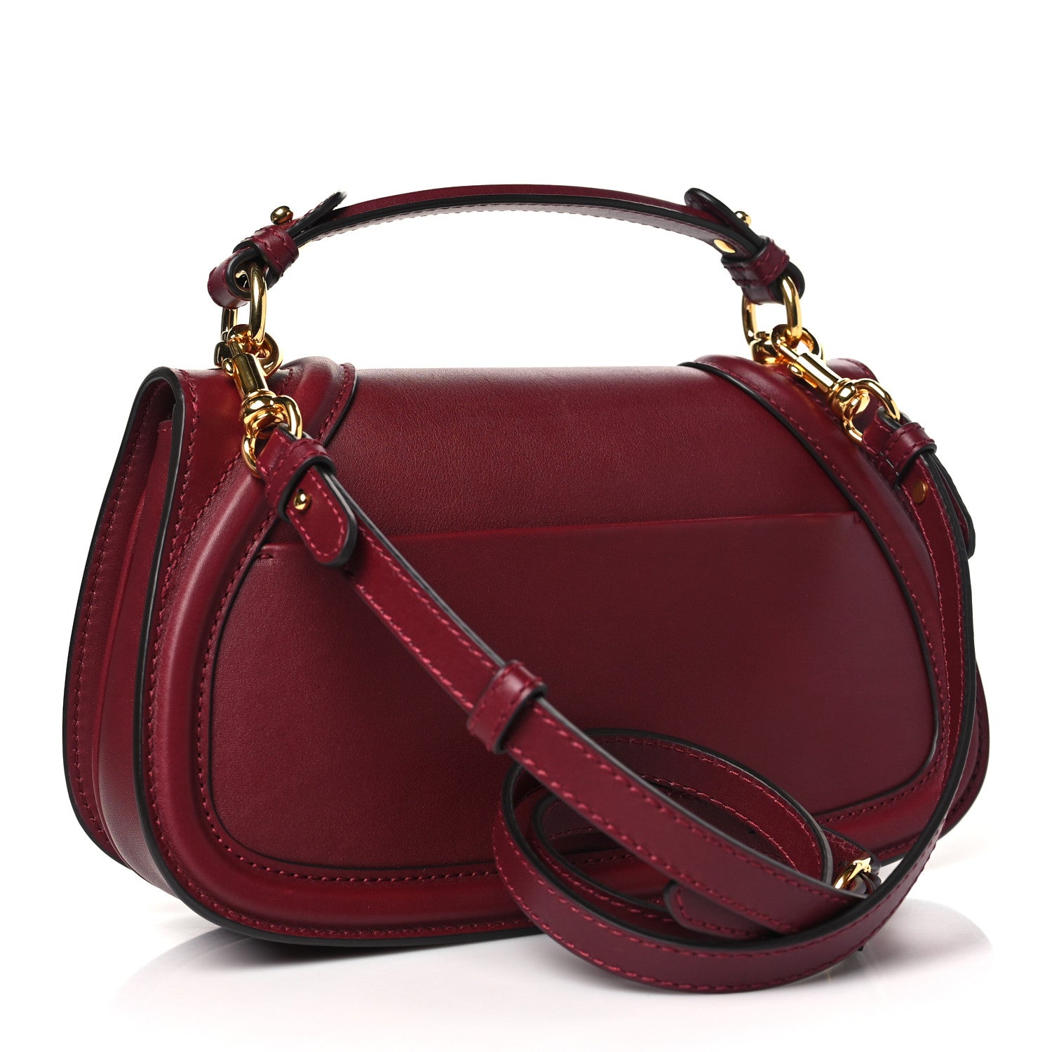 Gucci Roxy Calfskin Blondie Top Handle Bag Rosso Ancora 3 of 10
