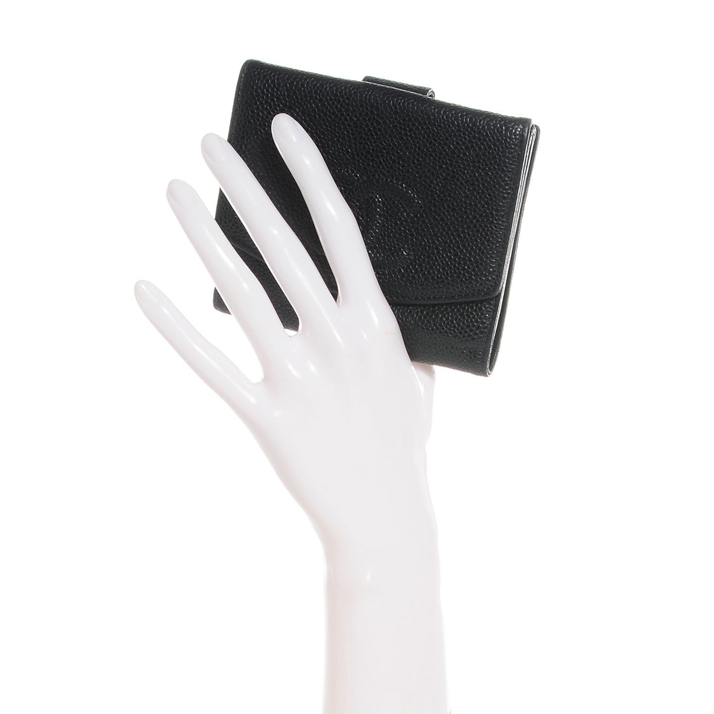 Caviar Timeless CC Compact French Wallet Black