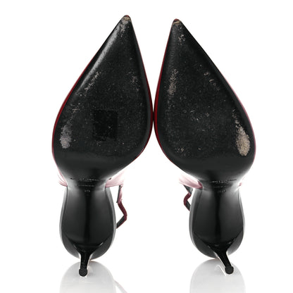 Saint Laurent Patent Calfskin Zoe 105 Slingback Pump 39 Opyum Red 7 of 12