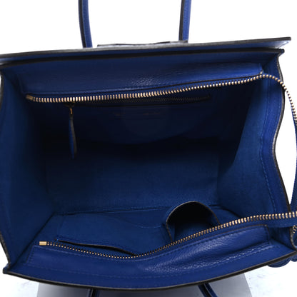 Celine Drummed Calfskin Micro Luggage Indigo 4 of 4