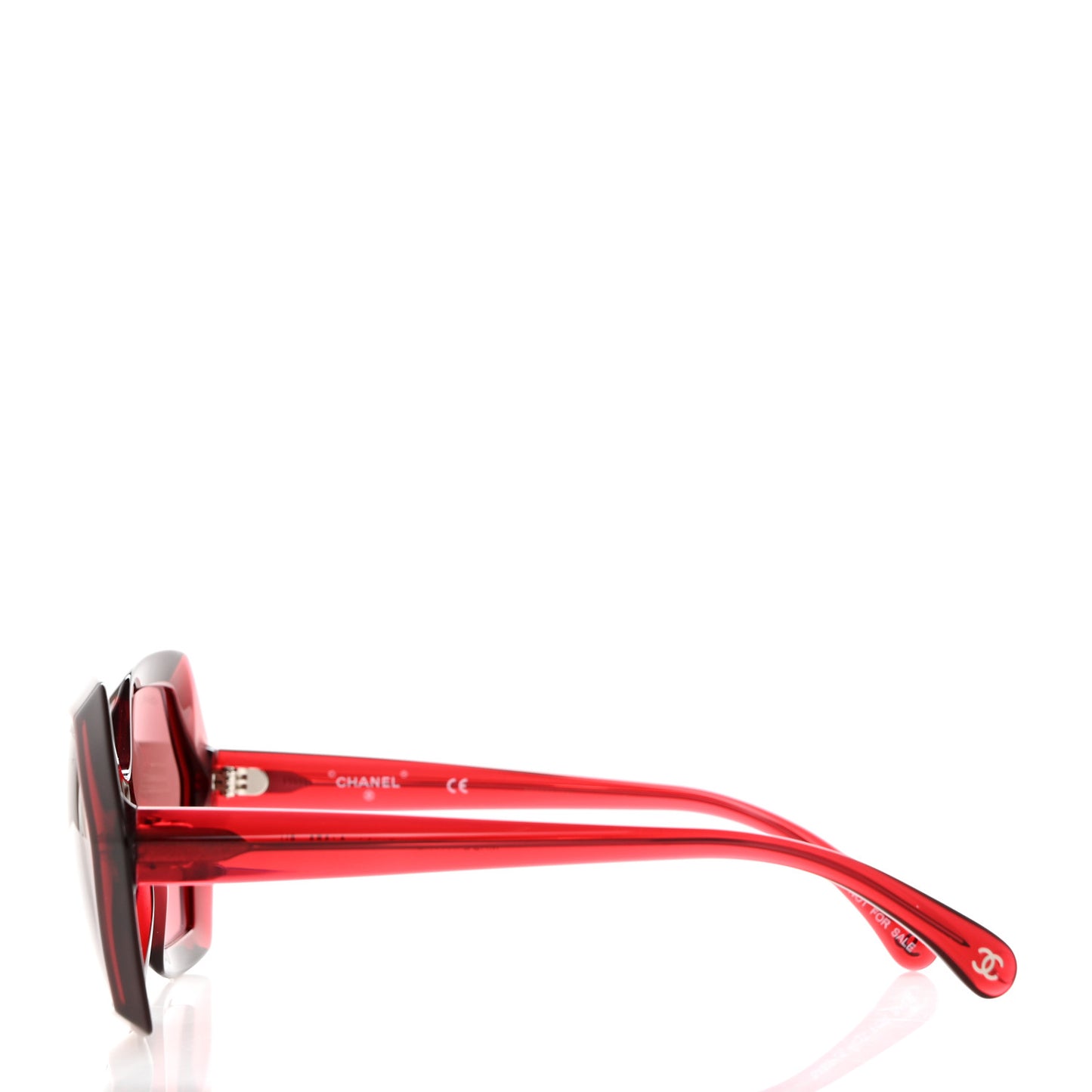 Acetate Transparent CC Sunglasses 71191 Red