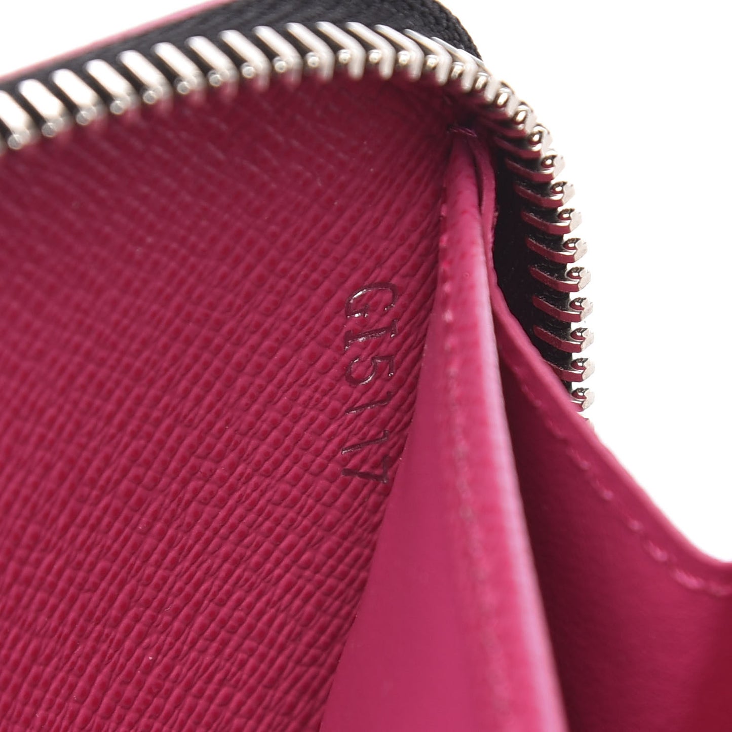 Epi Zippy Wallet Black Hot Pink