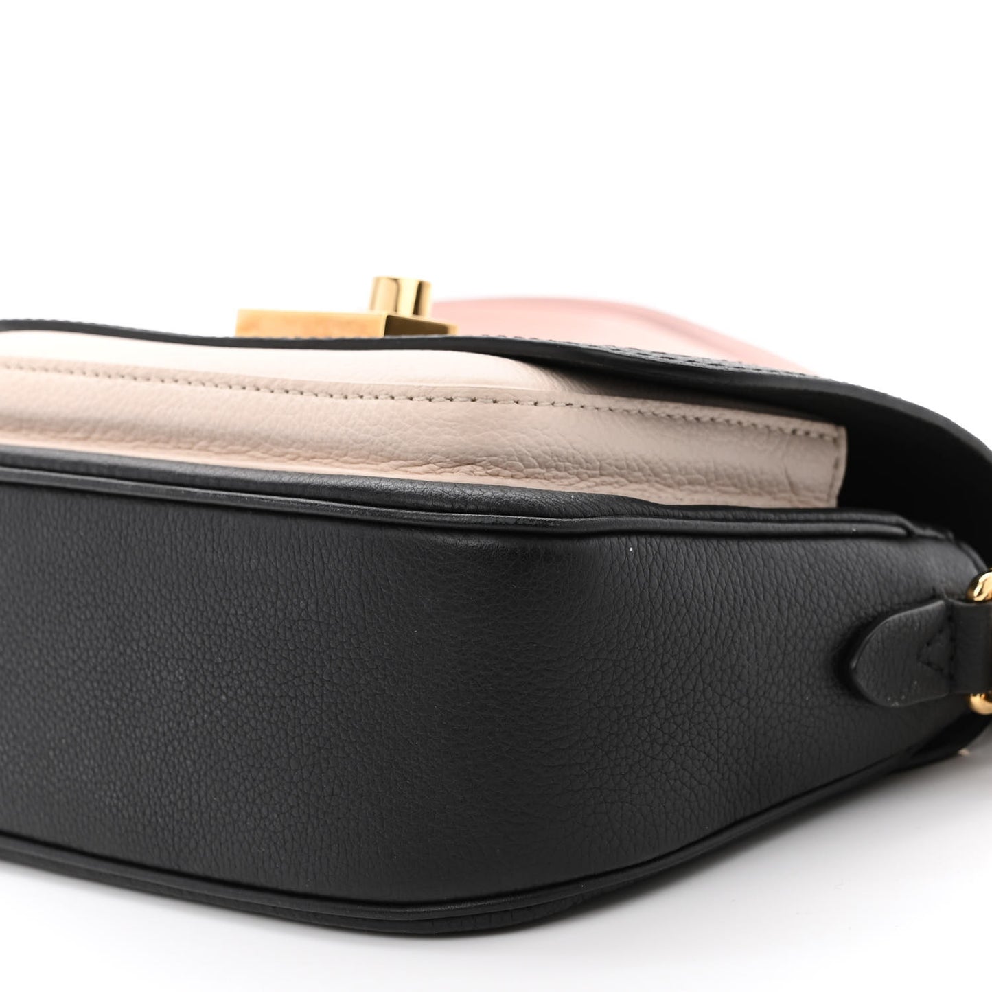 Grained Calfskin Lockme Tender Black