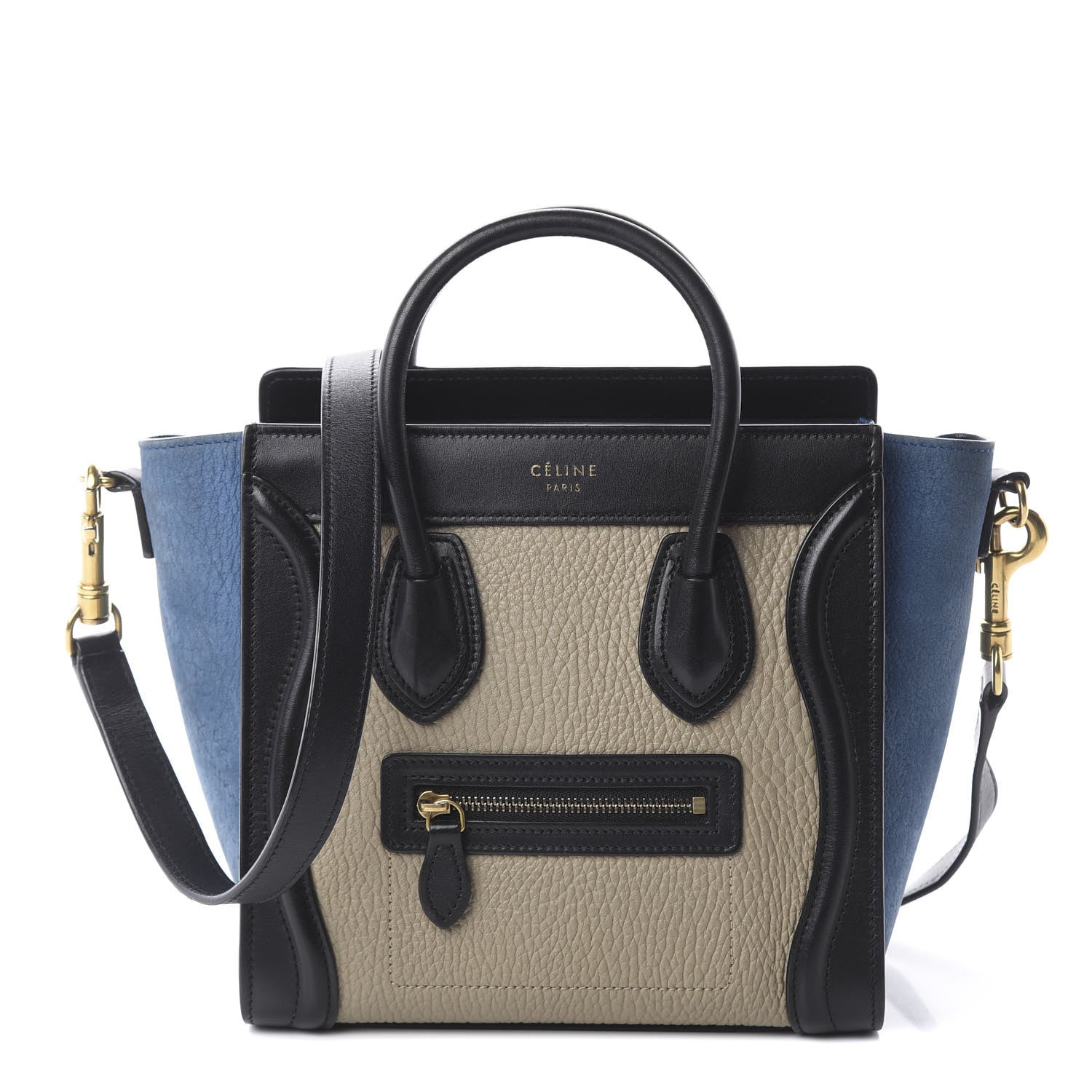 Celine Bullhide Calfskin Nubuck Nano Tri-Color Luggage Light Taupe 1 of 8