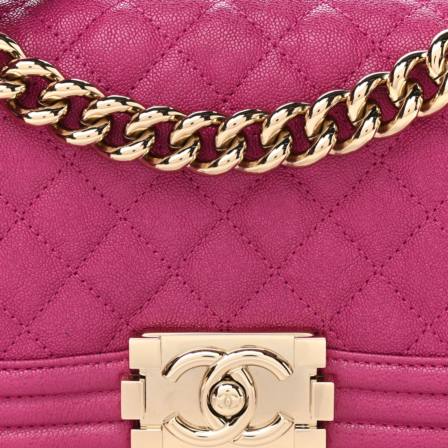 Chanel Caviar Quilted Small Boy Flap Fuchsia 8 of 11