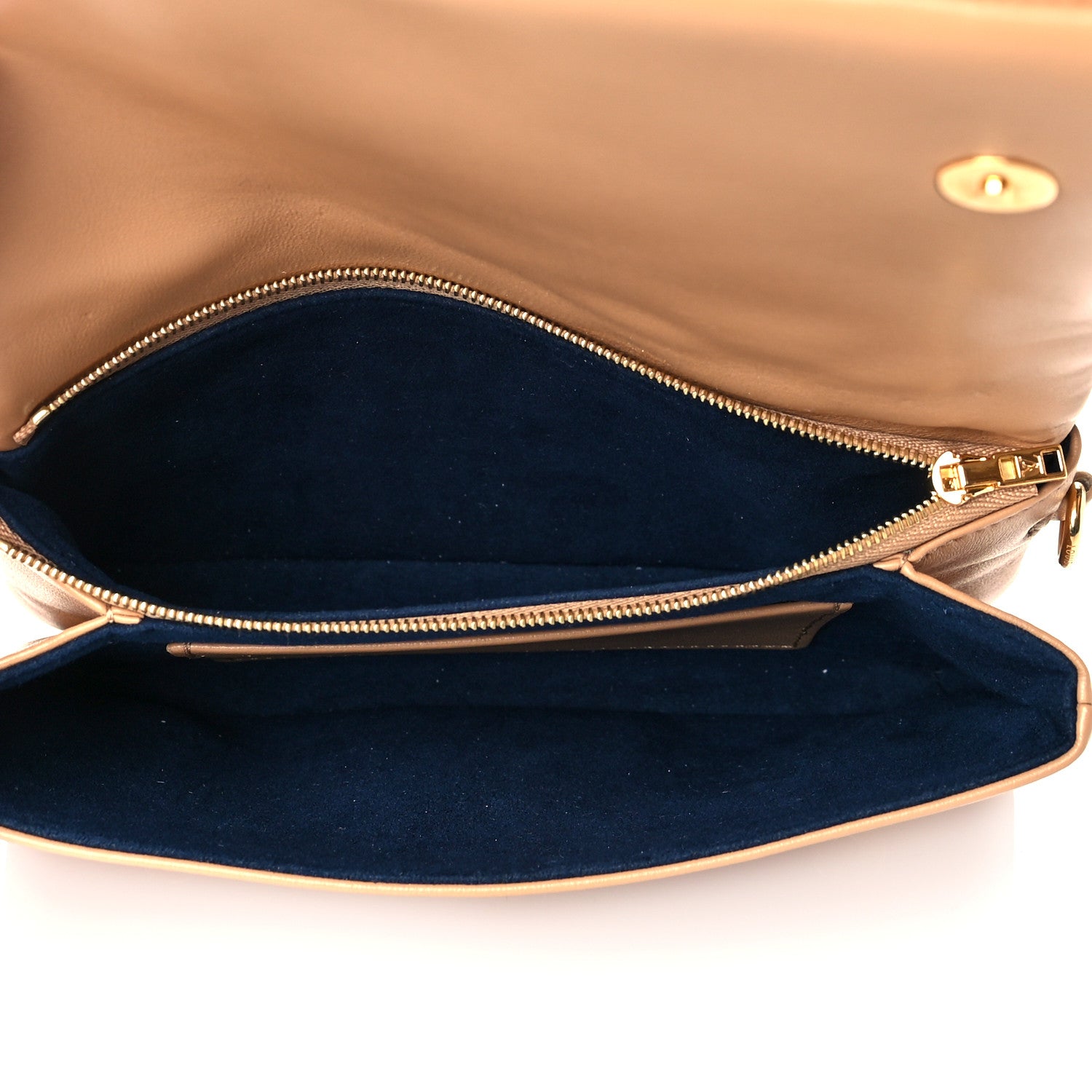 Louis Vuitton Lambskin Embossed Monogram Pochette Coussin Camel 5 of 9