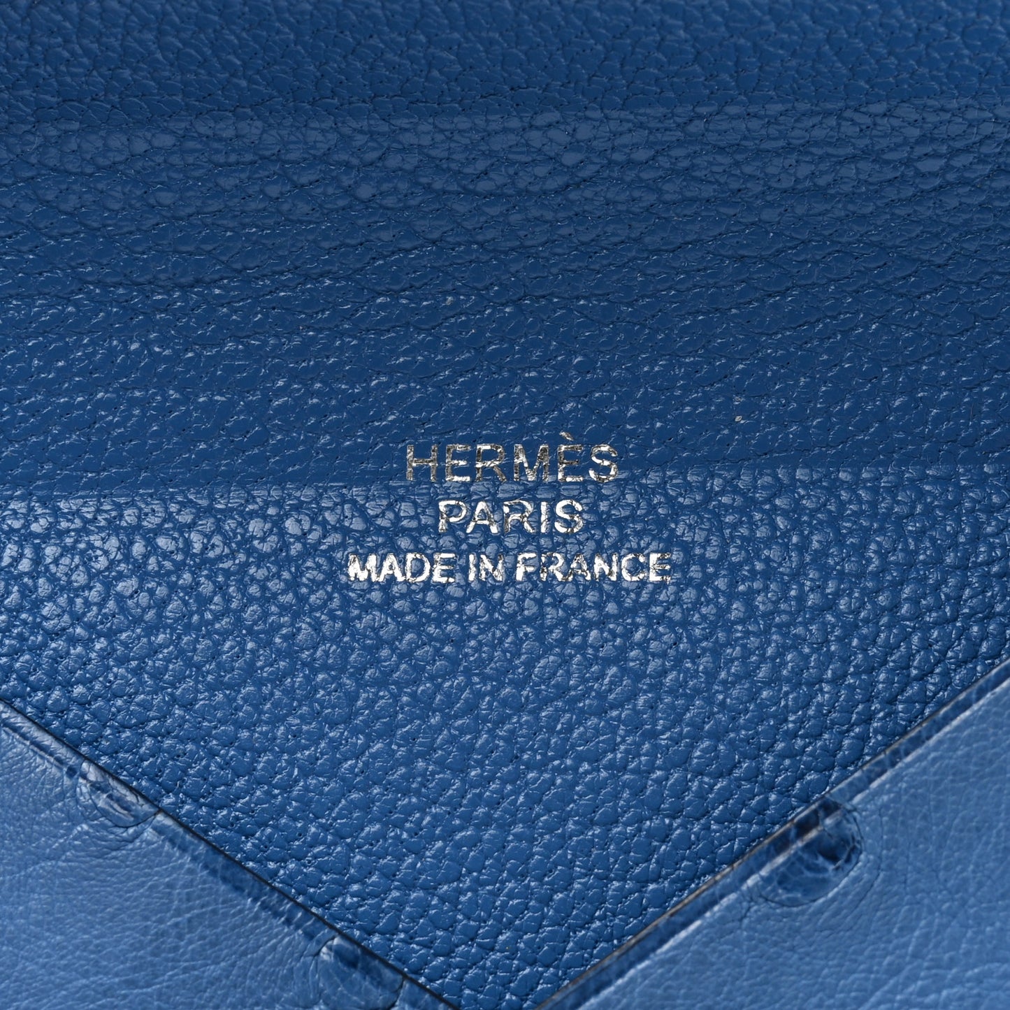 Ostrich Calvi Card Case Cobalt