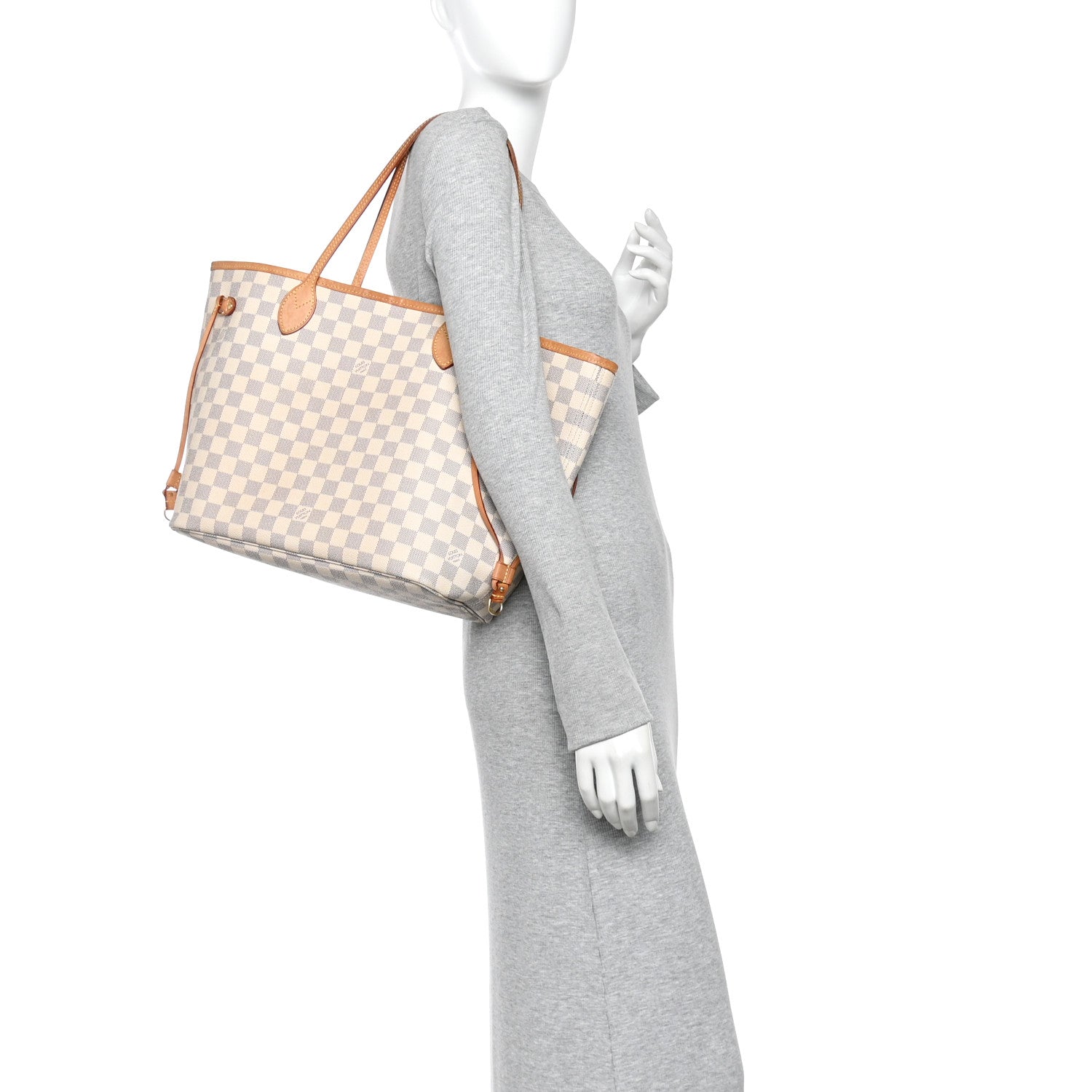 Louis Vuitton Damier Azur Neo Neverfull MM Rose Ballerine 2 of 10