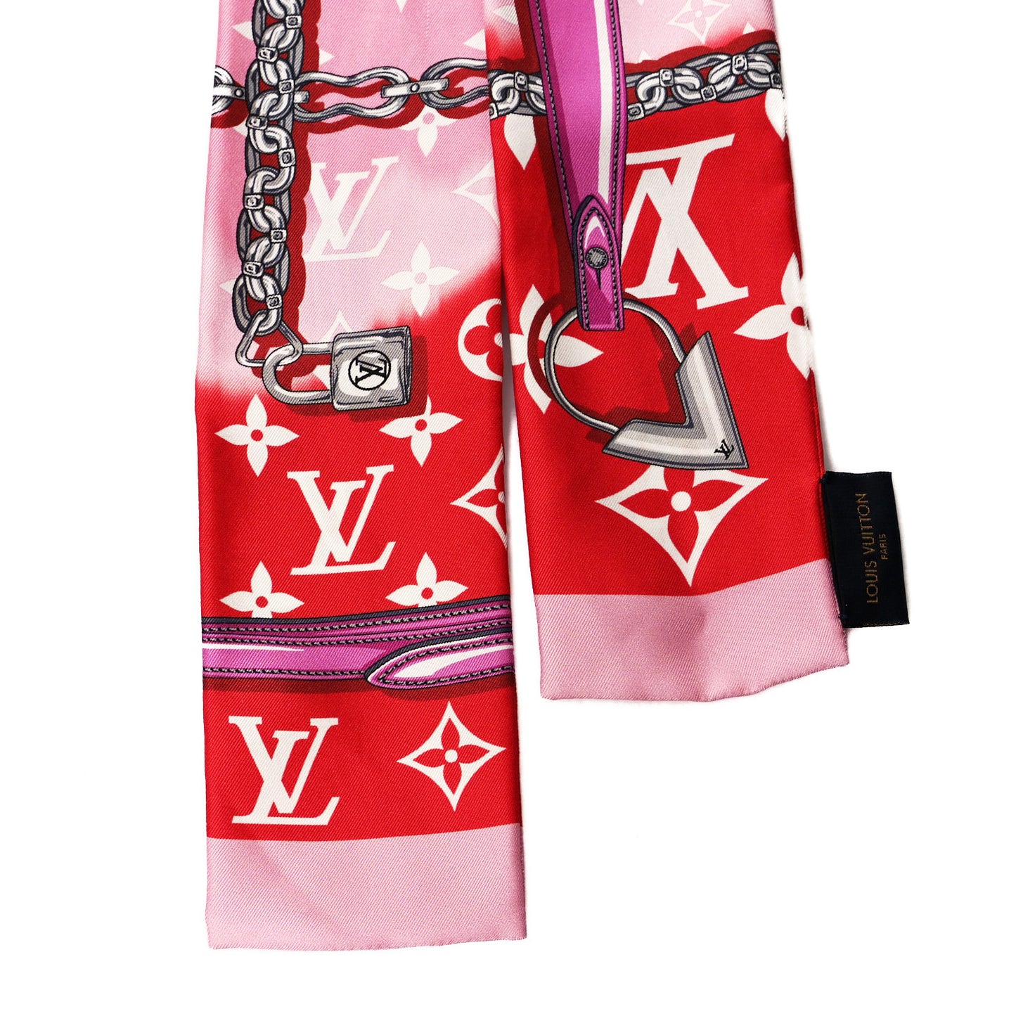 Silk Monogram Giant Confidential Bandeau Red