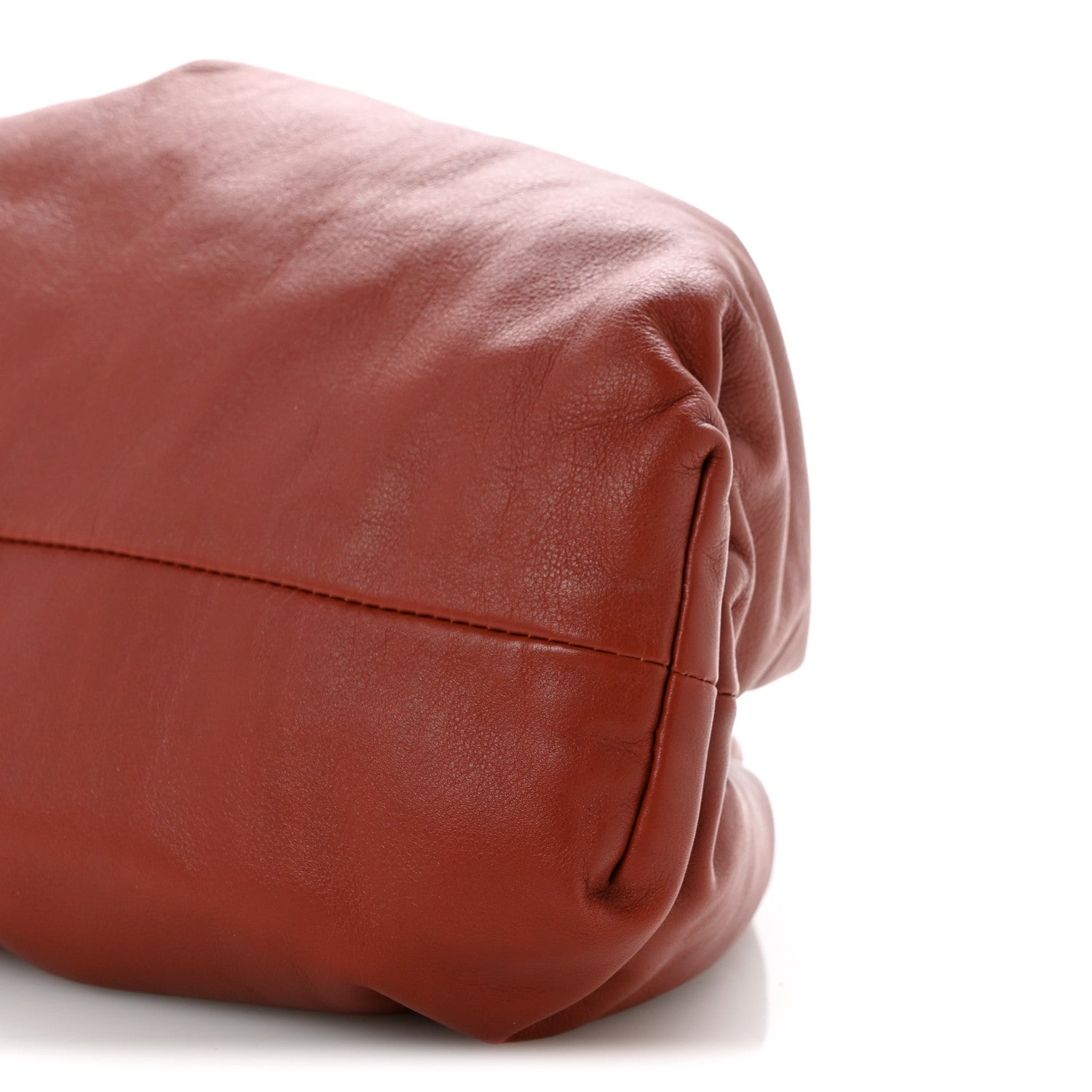 Bottega Veneta Smooth Butter Calf The Pouch Oversized Clutch Rust 10 of 12
