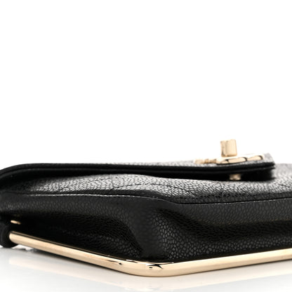 Chanel Caviar Envelope Wallet On Chain WOC Black 9 of 11