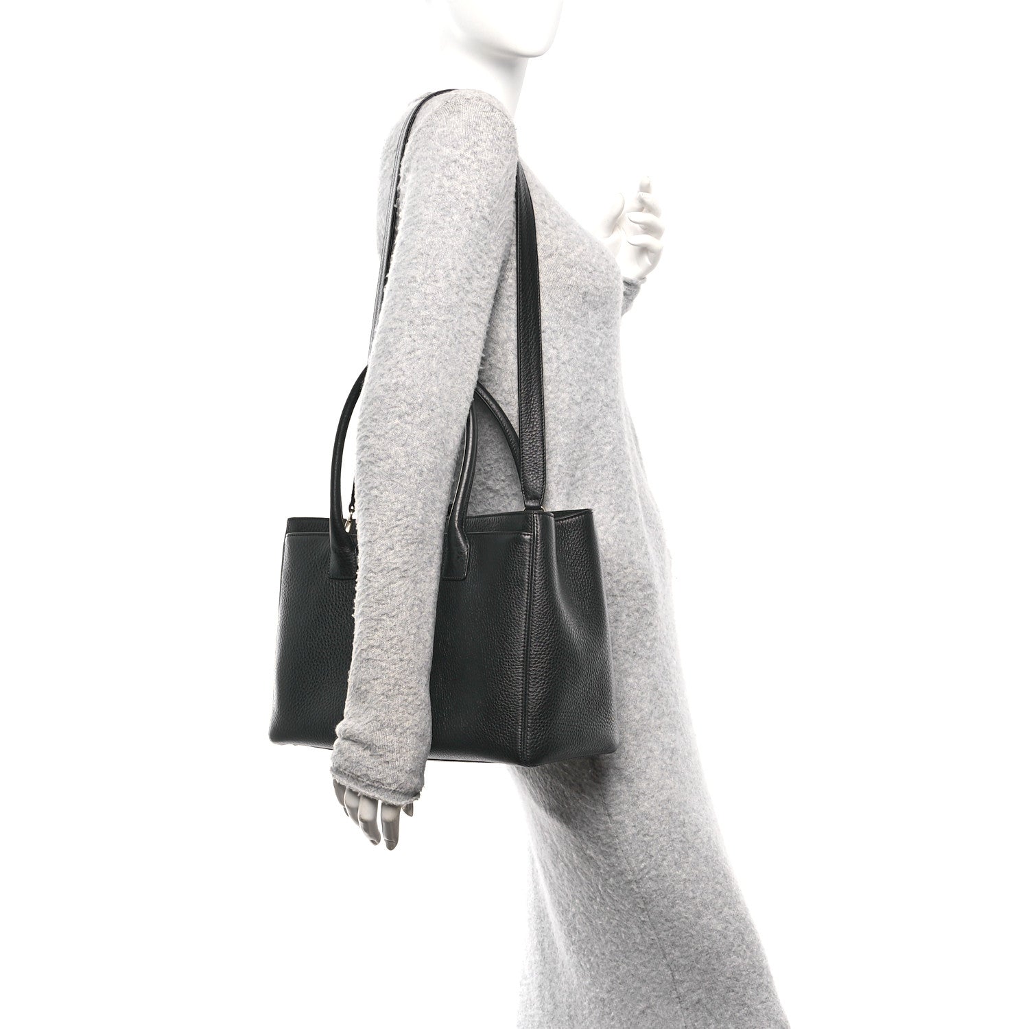 Chanel Calfskin Cerf Executive Shopper Tote Black 2 of 10